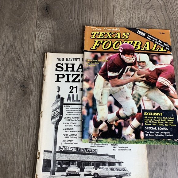 1968 Dave Campbell's Texas Football Magazine Annual Ex Texas A&M Edd Hargett - Picture 2 of 8